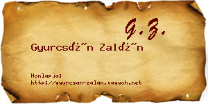 Gyurcsán Zalán névjegykártya