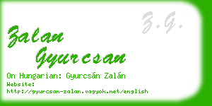 zalan gyurcsan business card