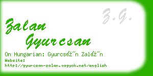 zalan gyurcsan business card